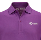 Mercedes Lewis Hamilton Herren-T-Shirt mit Kragen, lila