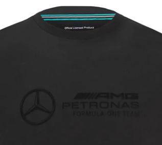 Herren T-Shirt, Mercedes Stealth Großes Logo, Schwarz, 2022