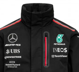 Herren Mercedes Team Windjacke, schwarz, 2023