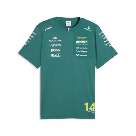 Póló Aston Martin, Fernando Alonso, echipă, Puma, verde, 2026