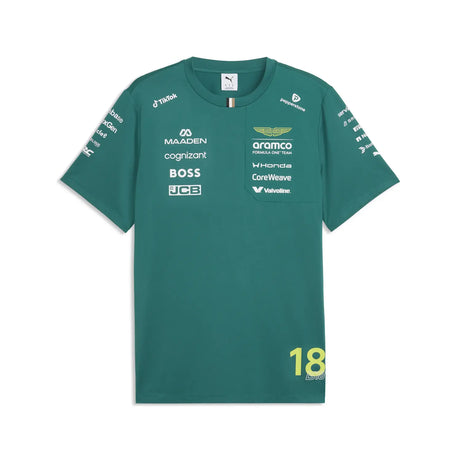 Póló Aston Martin, Lance Stroll, echipă, Puma, verde, 2026