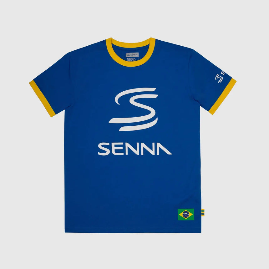 Póló Ayrton Senna, moștenire, albastru