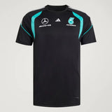 Póló Mercedes, echipă, mecanici, adidas, negru, 2026