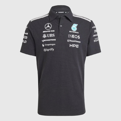 Polo Mercedes, echipă, ingineri, adidas, negru, 2026