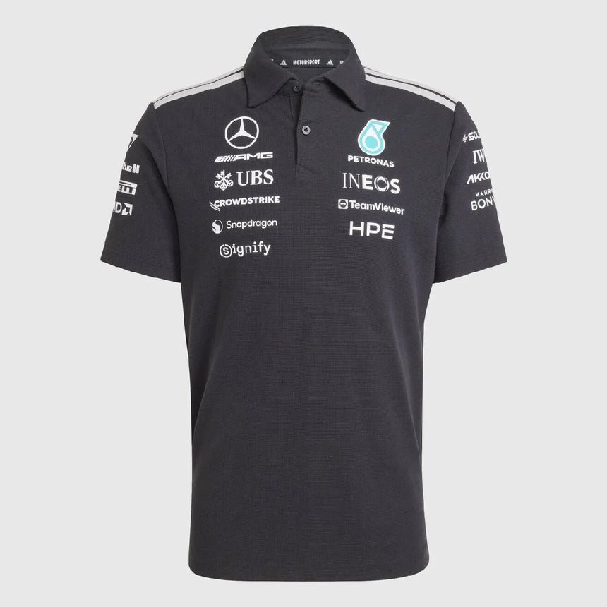 Polo Mercedes, echipă, ingineri, adidas, negru, 2026
