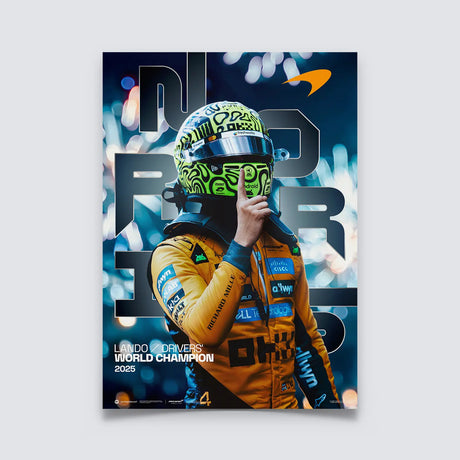 Poster McLaren WDC campion, Lando Norris, 2025
