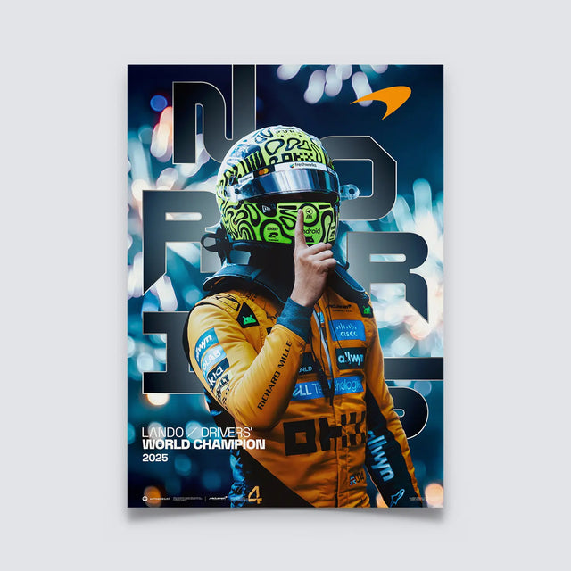Poster McLaren WDC campion, Lando Norris, 2025