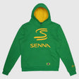 Pulover cu glugă Ayrton Senna, moștenire, verde