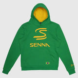 Pulover cu glugă Ayrton Senna, moștenire, verde