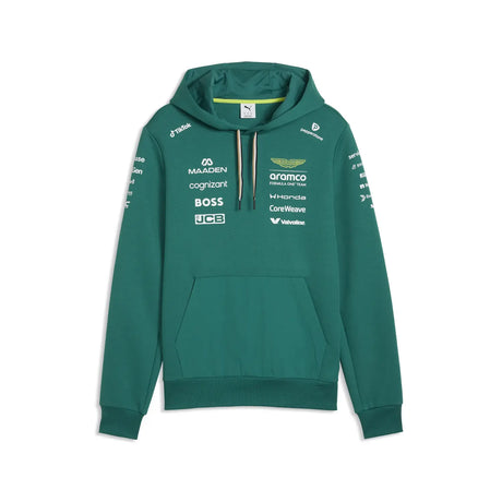 Pulover cu kapucă Aston Martin, echipă, Puma, verde, 2026