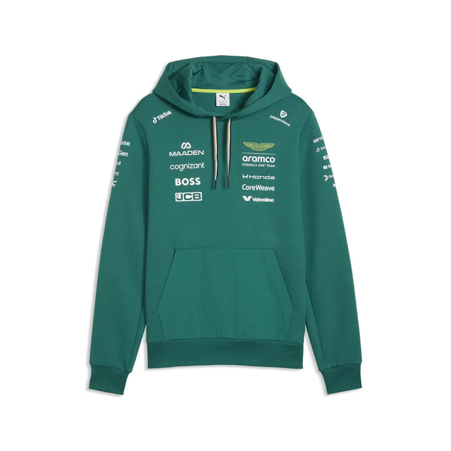 Pulover cu kapucă Aston Martin, echipă, Puma, verde, 2026