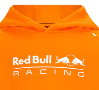 Kinder Sweatshirt, Red Bull Max Verstappen mit Kapuze, Orange, 2022