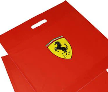 Pungă de plastic Ferrari, medie, roșie, 2019