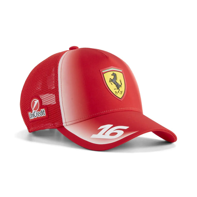 Sapca trucker Ferrari, echipă, Charles Leclerc, Puma, roșie