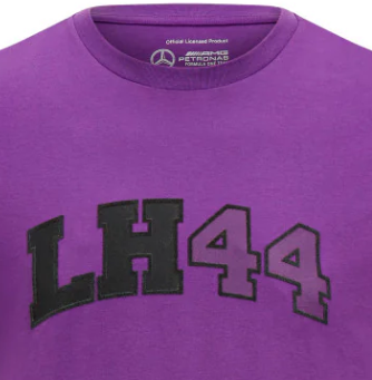 Mercedes Herren Lewis Hamilton Logo T-Shirt, lila