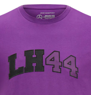 Mercedes Herren Lewis Hamilton Logo T-Shirt, lila