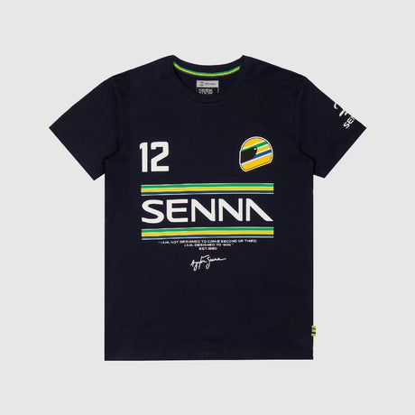 Tricou Ayrton Senna, 12 dungi, albastru