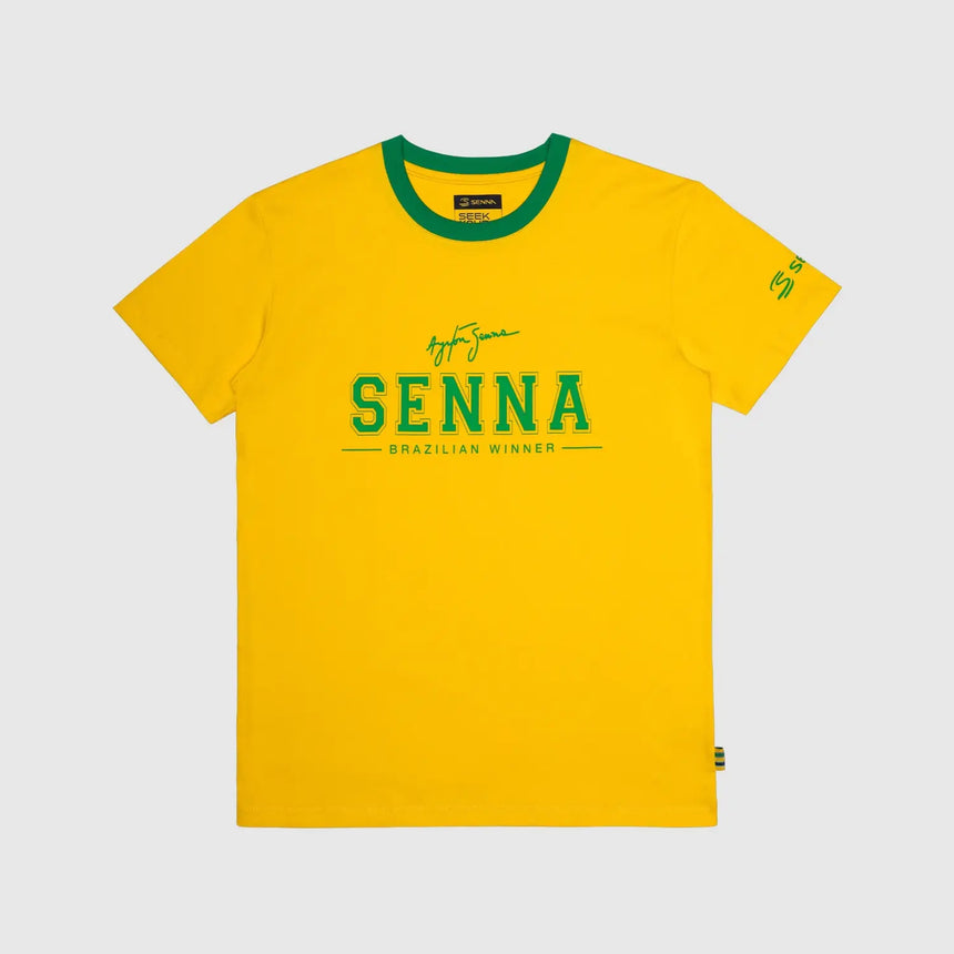 Tricou Ayrton Senna, Brazil, galben
