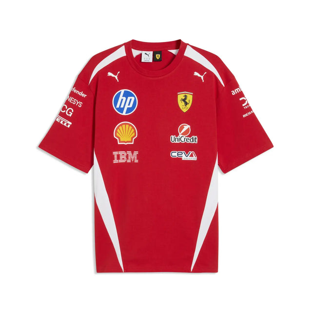 Tricou Ferrari, echipă, piloți original, roșu, 2026